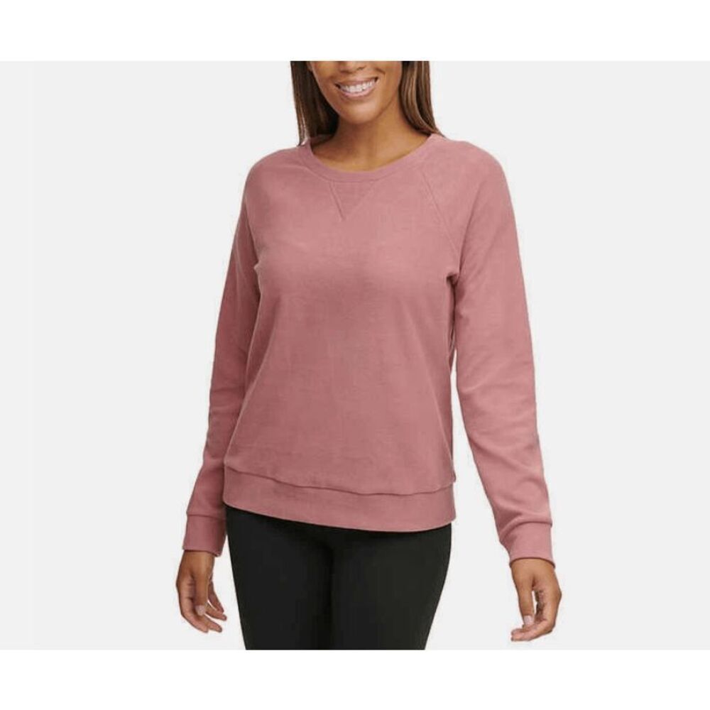 Marc New York Cozy Ribbed Crew‎ Neck sweatshirt Rose Pink Size XS